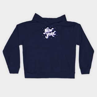 Aesthetic New York Hand Lettering Kids Hoodie